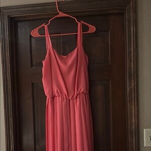 Elegant Pink Sleeveless Dress